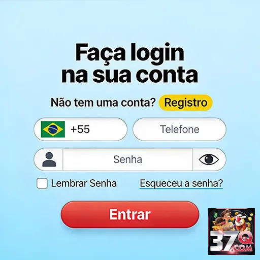 Ilustração de Acesse o link seguro do 37q para login rápido